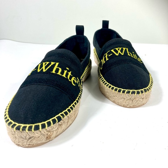 Off-White Bookish Logo Espadrille Black Size 38 NEW - Picture 8 of 17